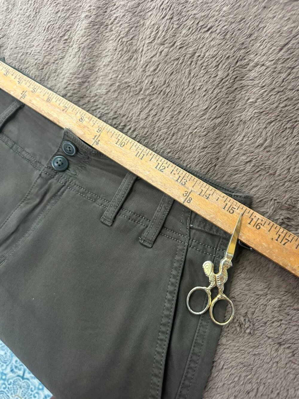 Liverpool Los Angeles Oregano Green Wide Leg Crop Utility Pants Size 8/29 - Picture 10 of 10